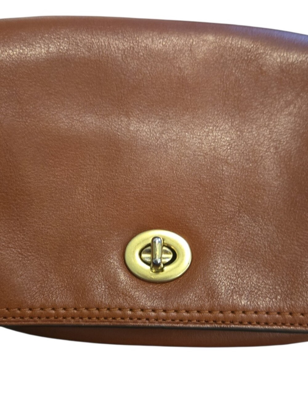 Vintage 2012 Coach Legacy Penny Cognac Crosbody W/ Cross Turnlock (Style) 19914 - Picture 2 of 12